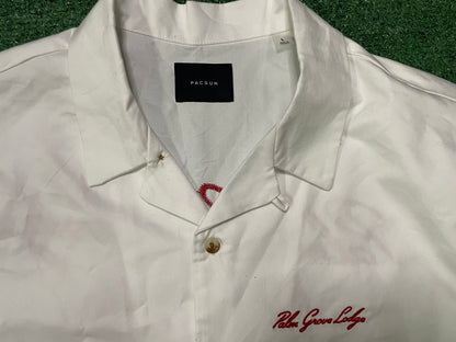 Palm grove lodge white button up