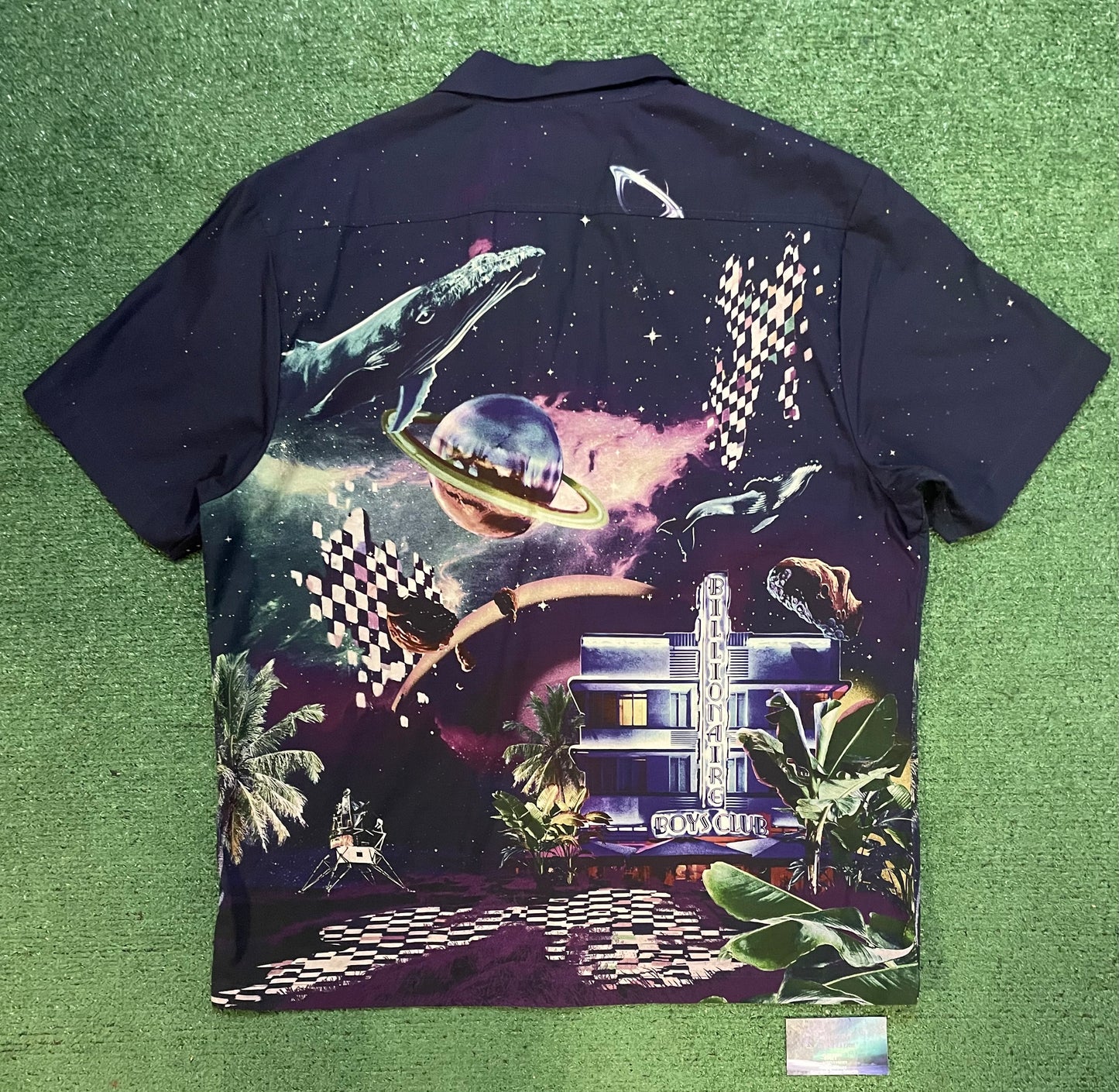 Billionaire Boys Club  button up Orion hotel galaxy all over print