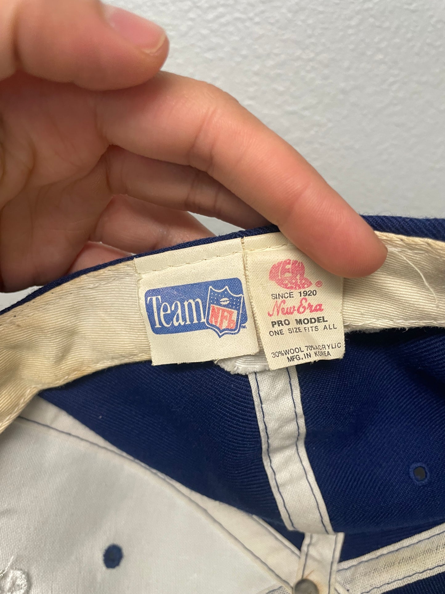 Vintage 1970s Seattle Seahawks blue and white hat
