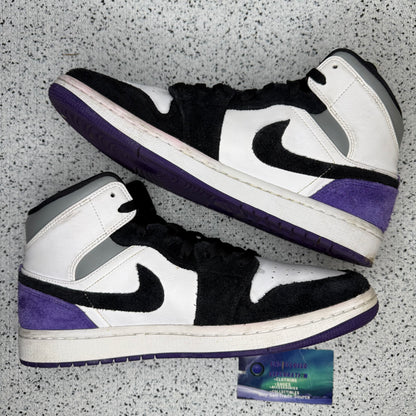 Jordan 1 Mid Varsity Purple 9 Men “Preowned”