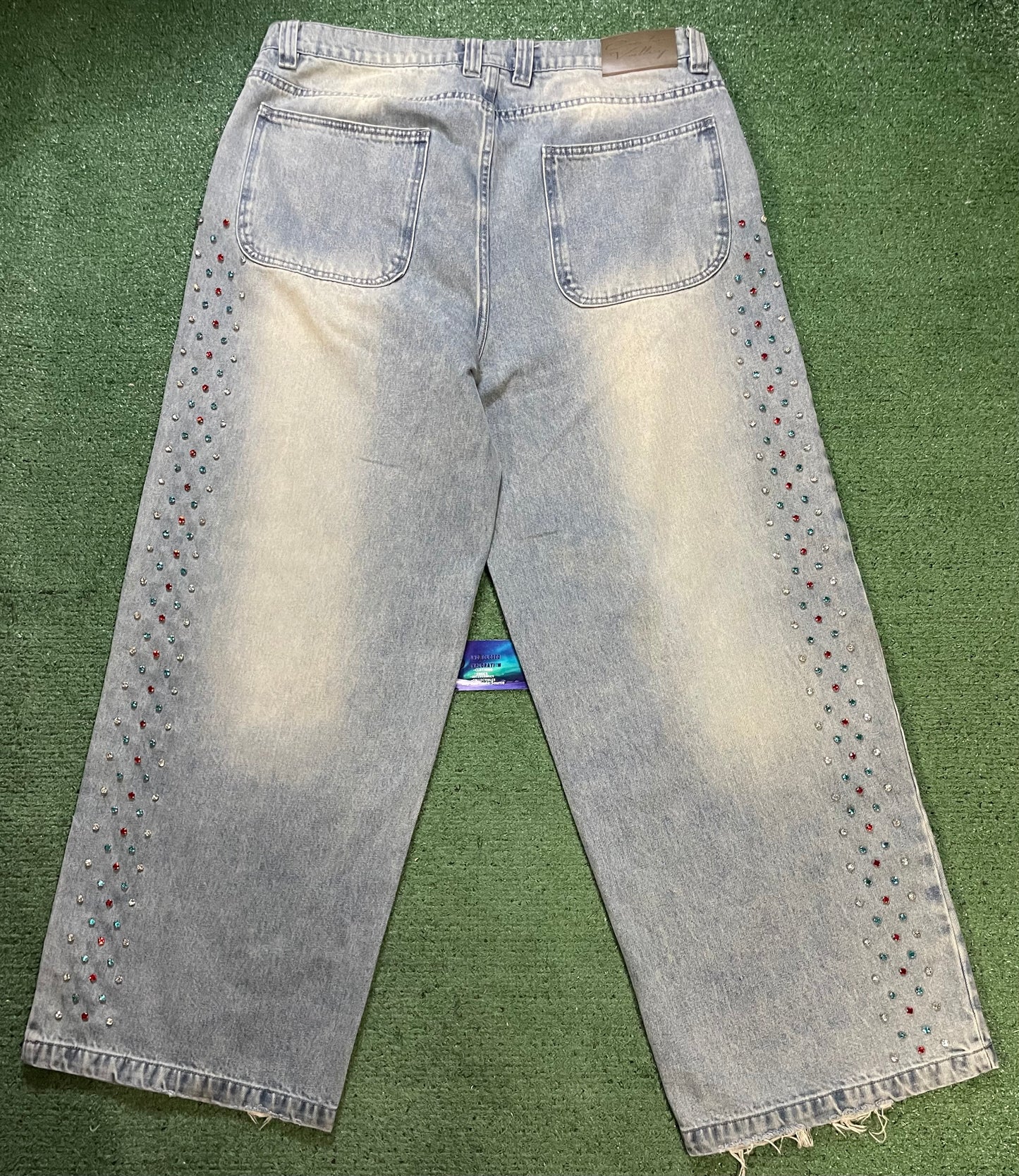 AZVA Crystal Cactus Denim jeans