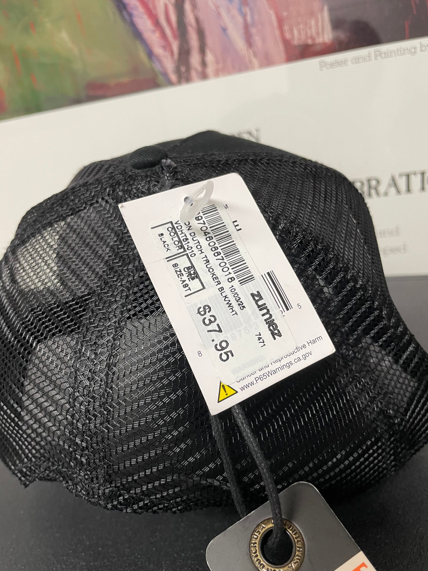 Von Dutch black and white hat