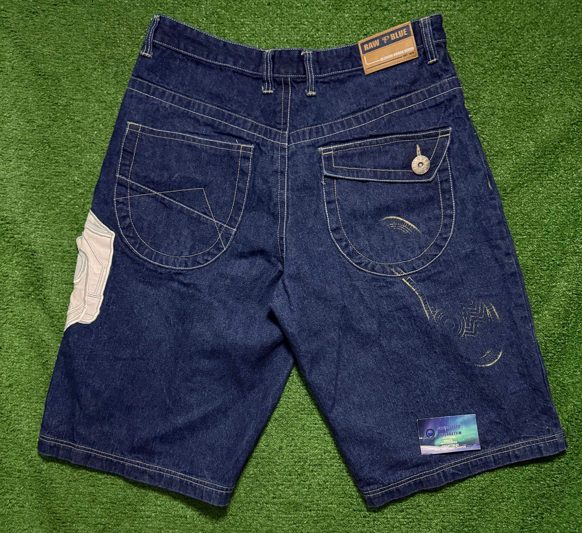 Vintage Raw Blue Jorts Y2K