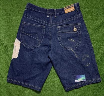 Vintage Raw Blue Jorts Y2K
