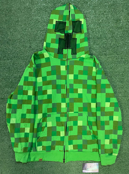 Minecraft full zip creeper hoodie