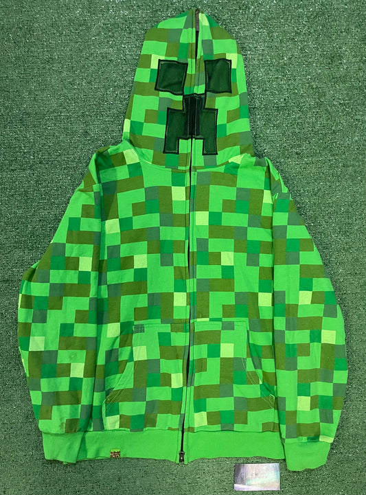 Minecraft full zip creeper hoodie