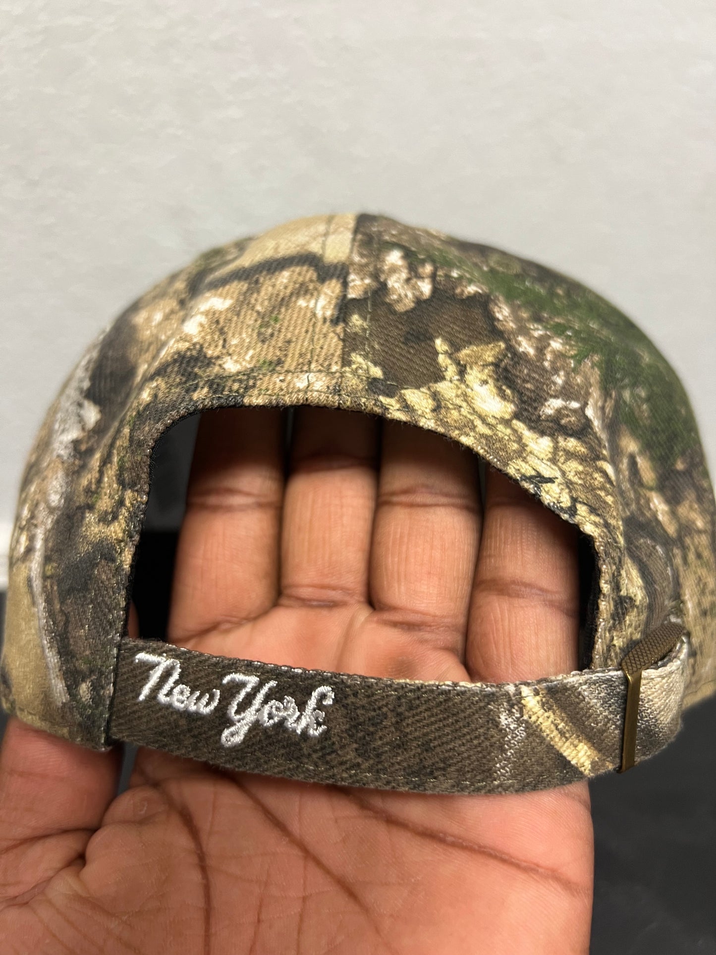 New York Yankees real tree camo hat