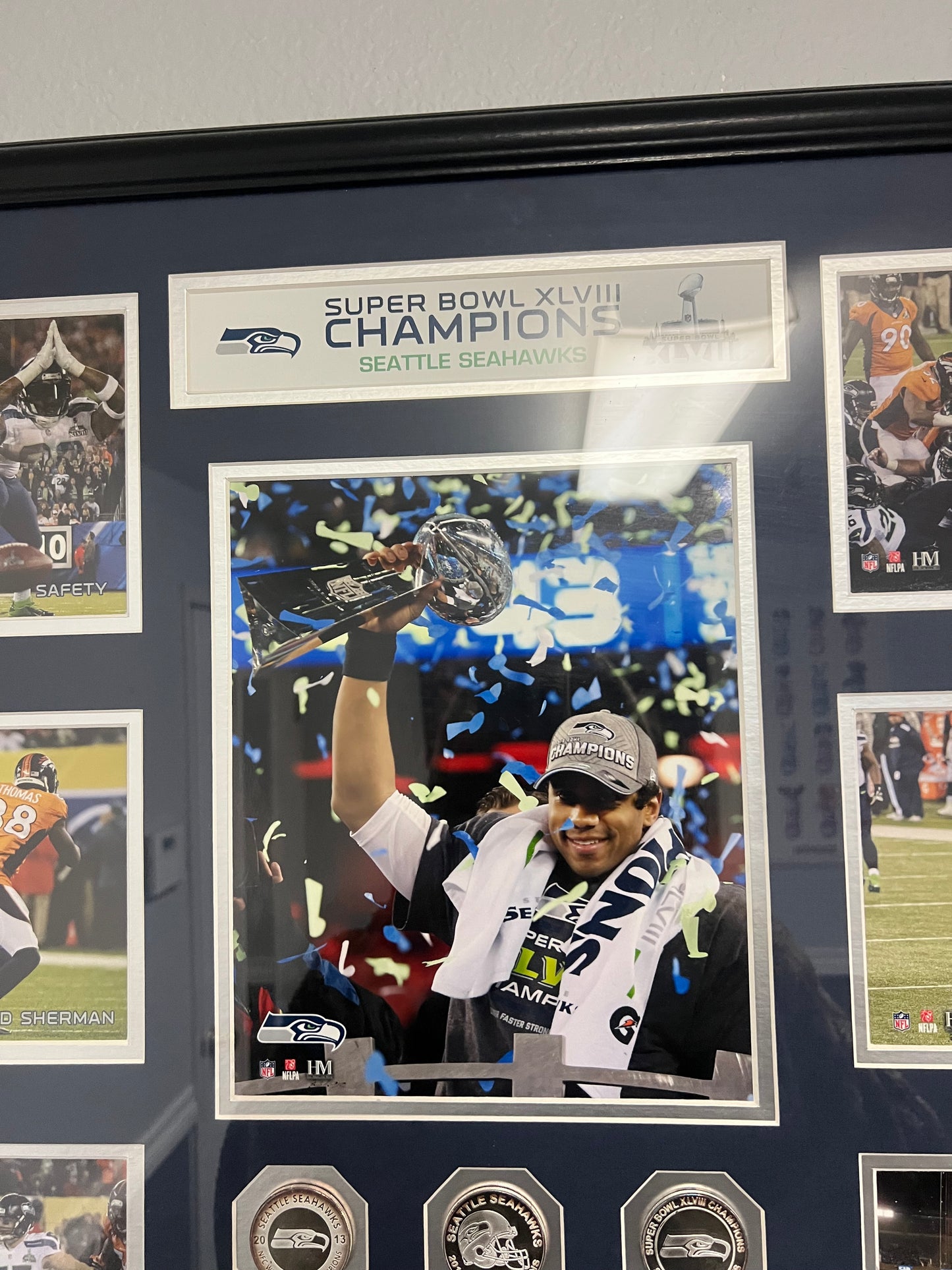 Seattle Seahawks Super Bowl XLVIII 48 2014 limited edition 93 of 500 plaque