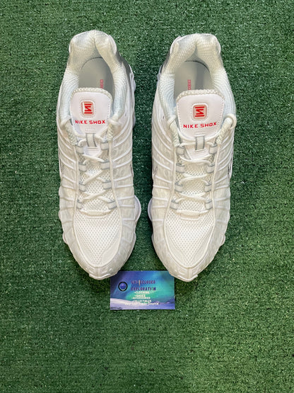 Nike Shox white metallic silver