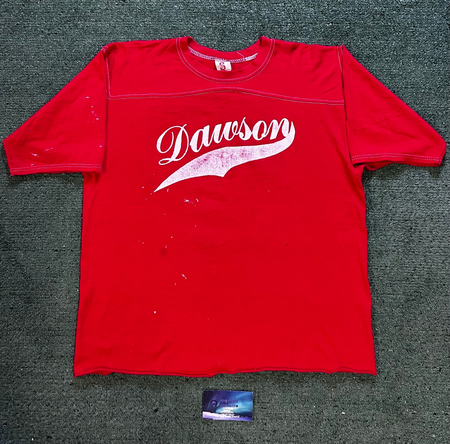 Vintage 1980s Dawson red tee