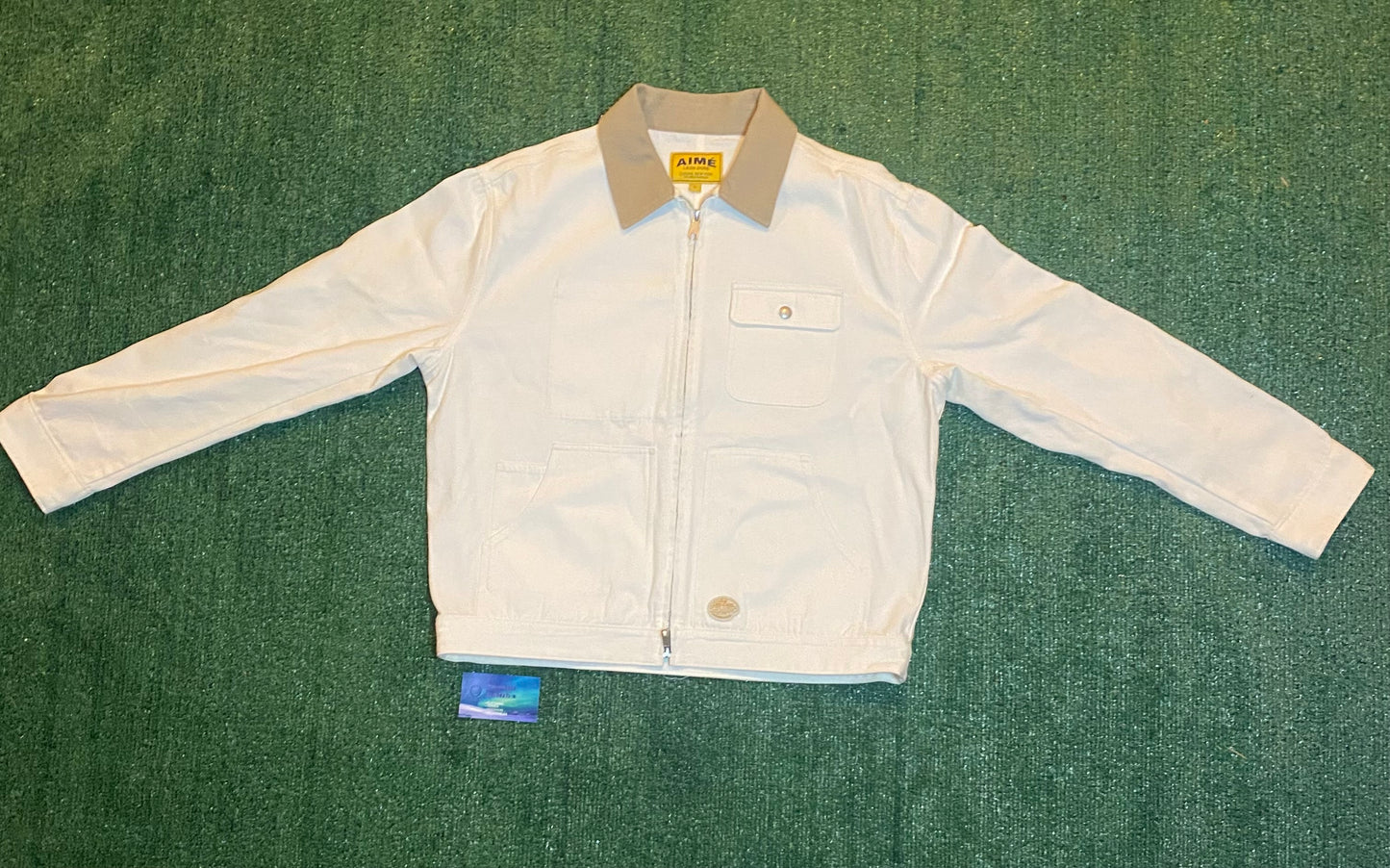 Aime Leon dore white mechanic jacket