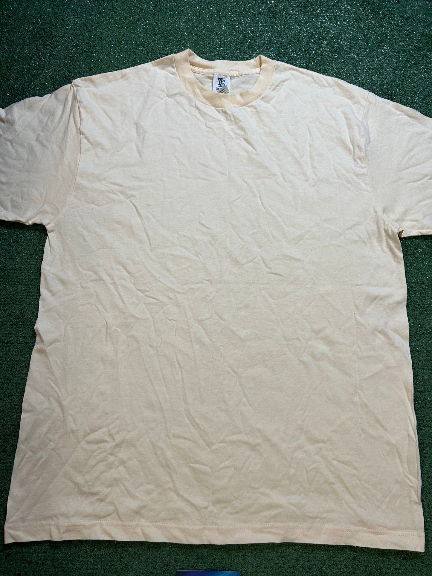 Pale yellow blank tee