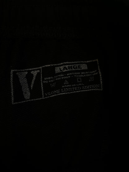 Vlone friends rhinestone black sweatpants