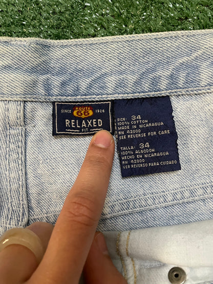 Vintage 1990s Route 66 light wash Jean shorts