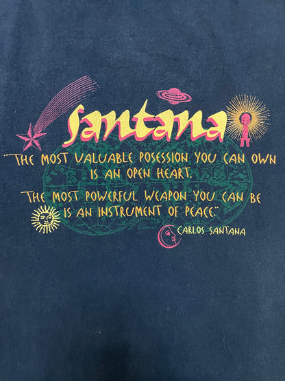 Vintage 1990s Carlos Santana heaven smiles double sided tee