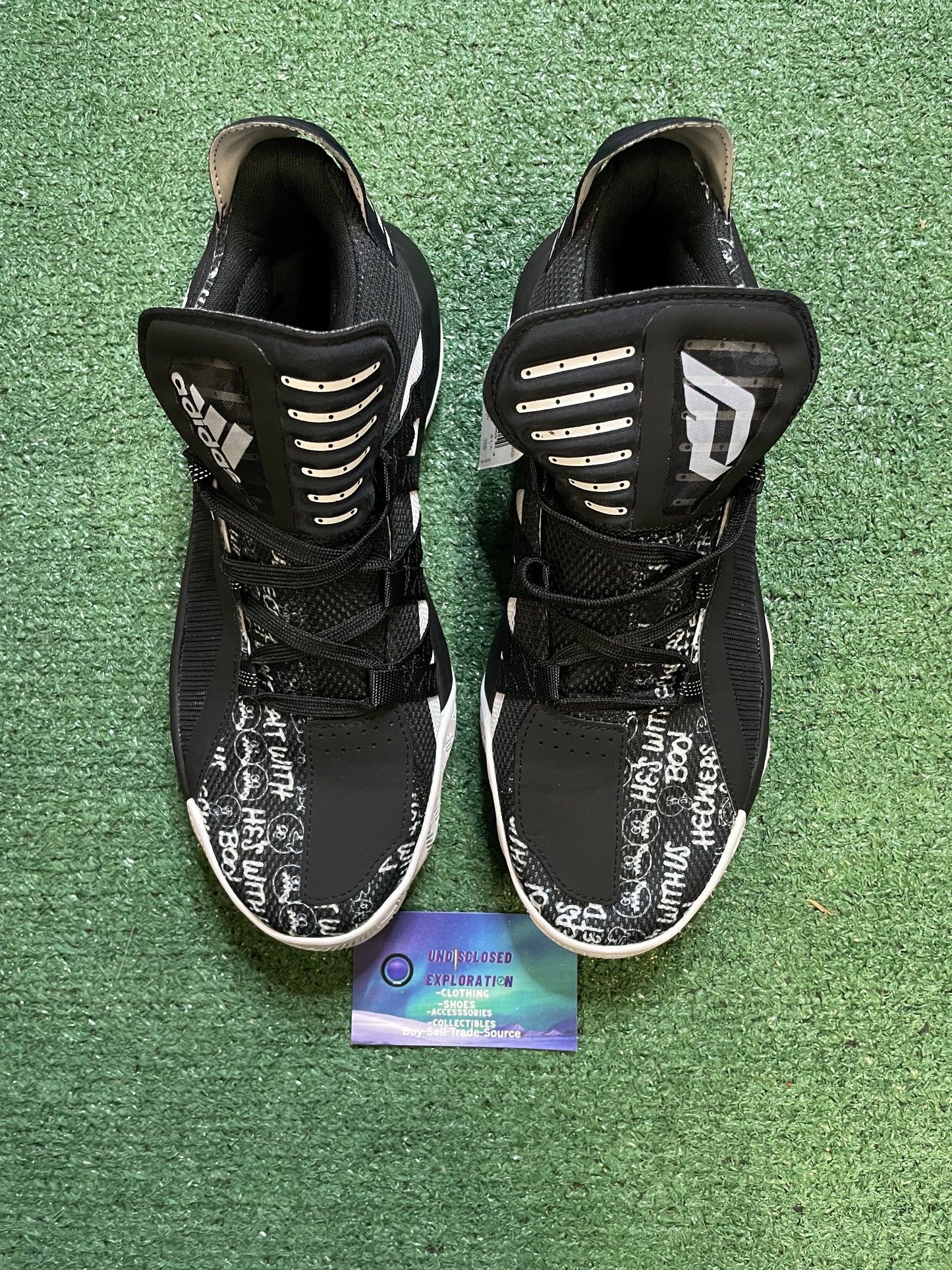 Adidas dame 6 black white hecklers
