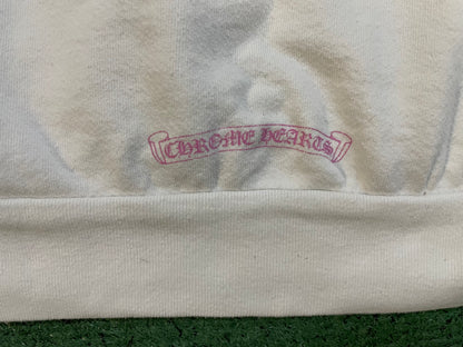 Chrome Hearts sugar jones white and pink crewneck