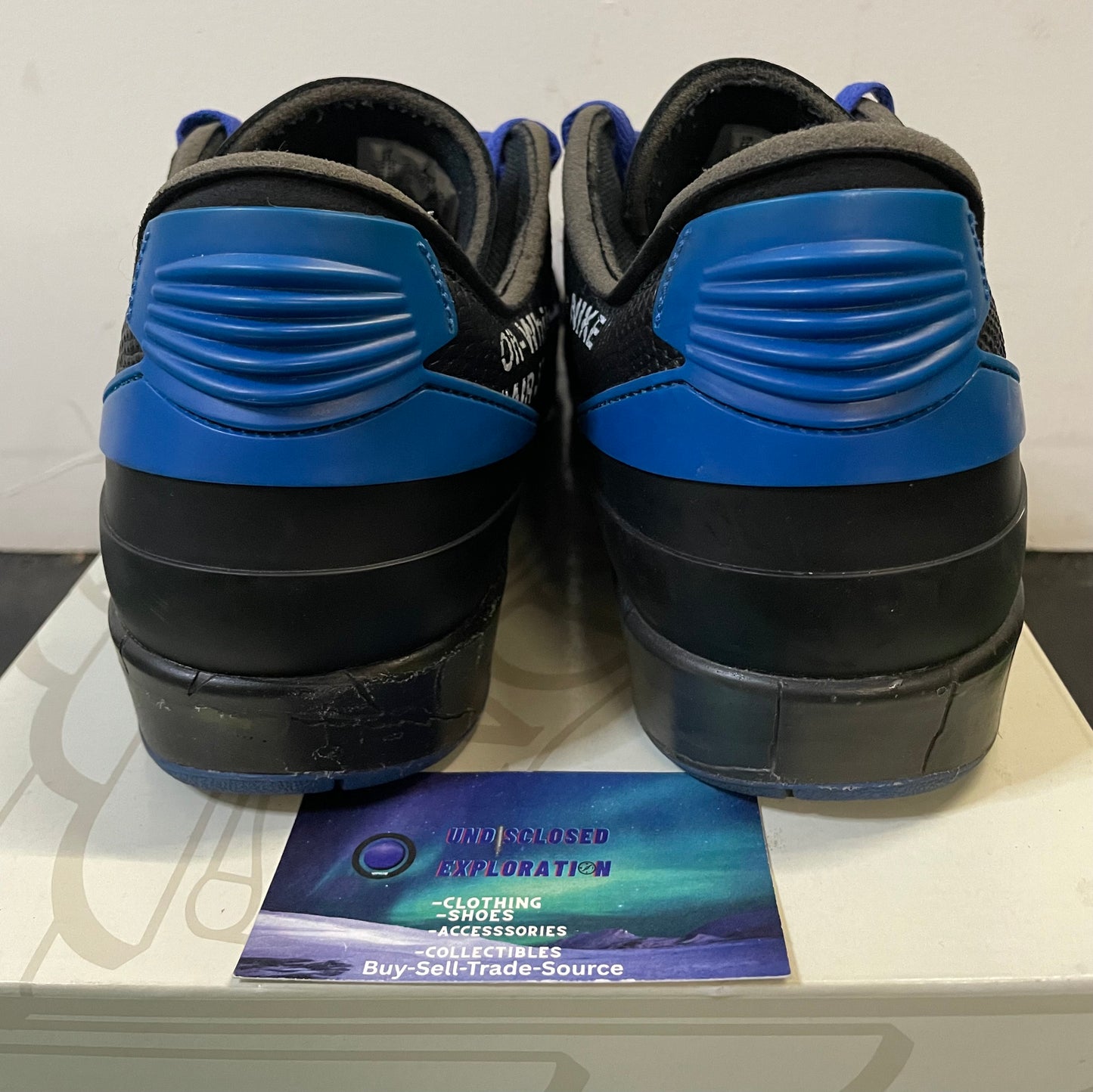 Air Jordan 2 X off white black varsity royal size 11men/12.5women