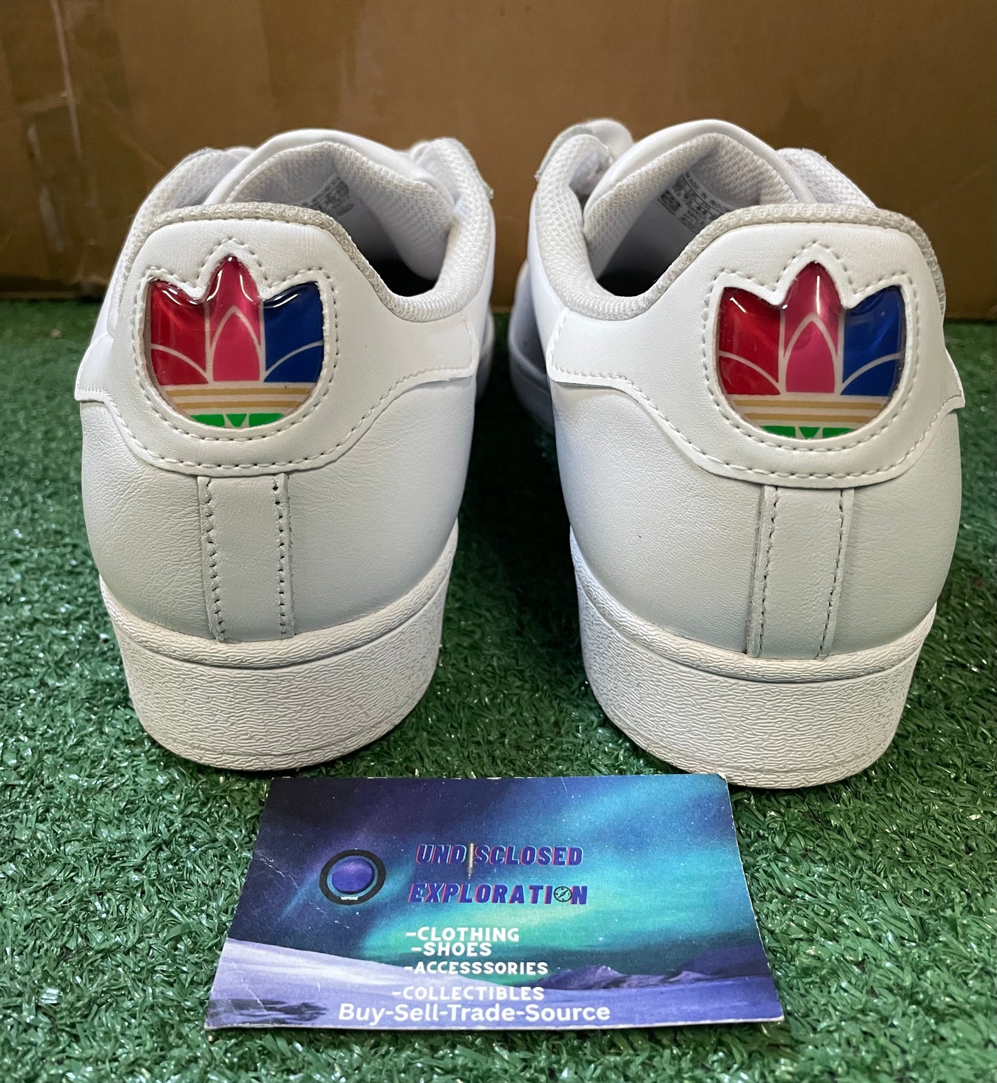 Adidas superstar pure cloud white size 10men/11.5women