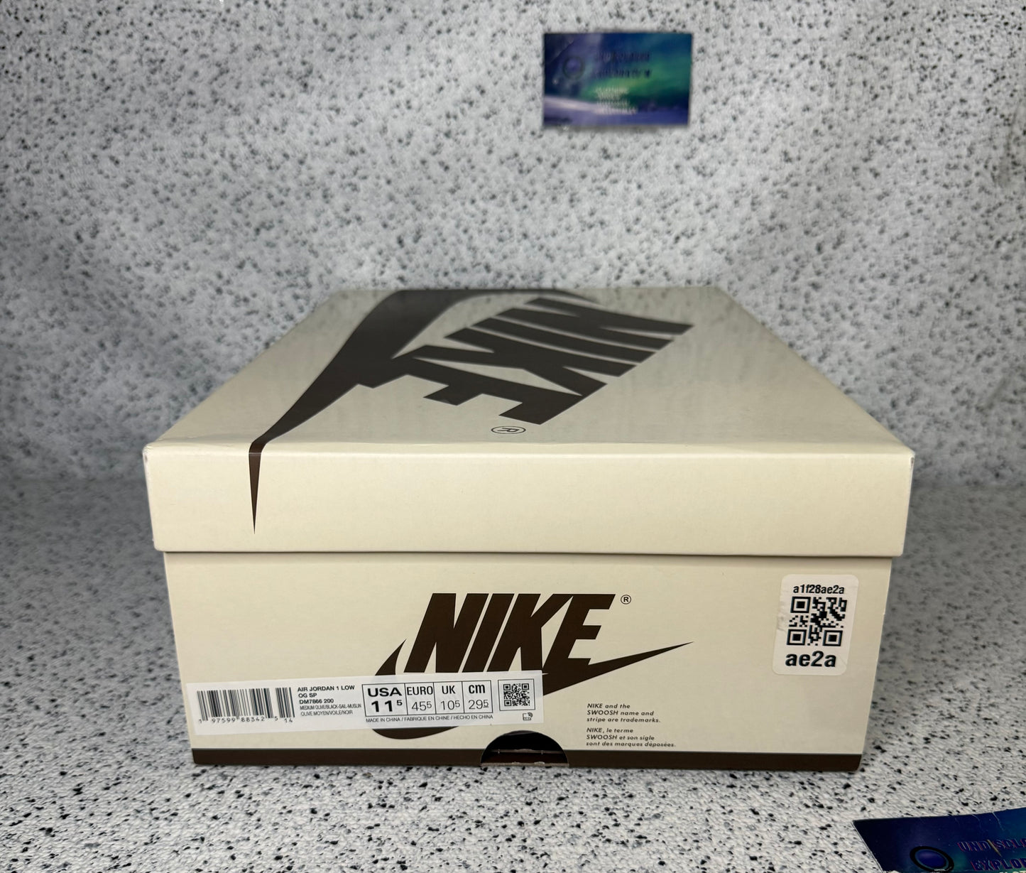 Jordan 1 Low Travis Scott Medium Olive 11.5 Men/13 Women “Preowned”