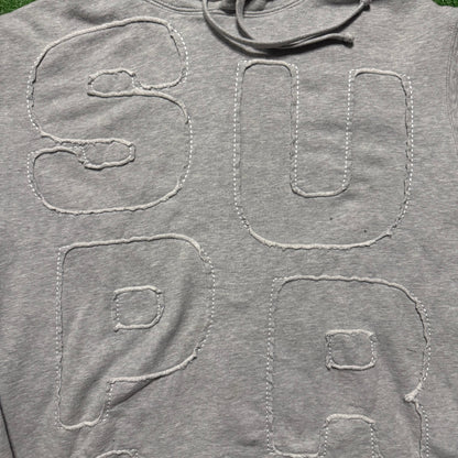 Supreme Cutout Letters Heather Grey Hoodie