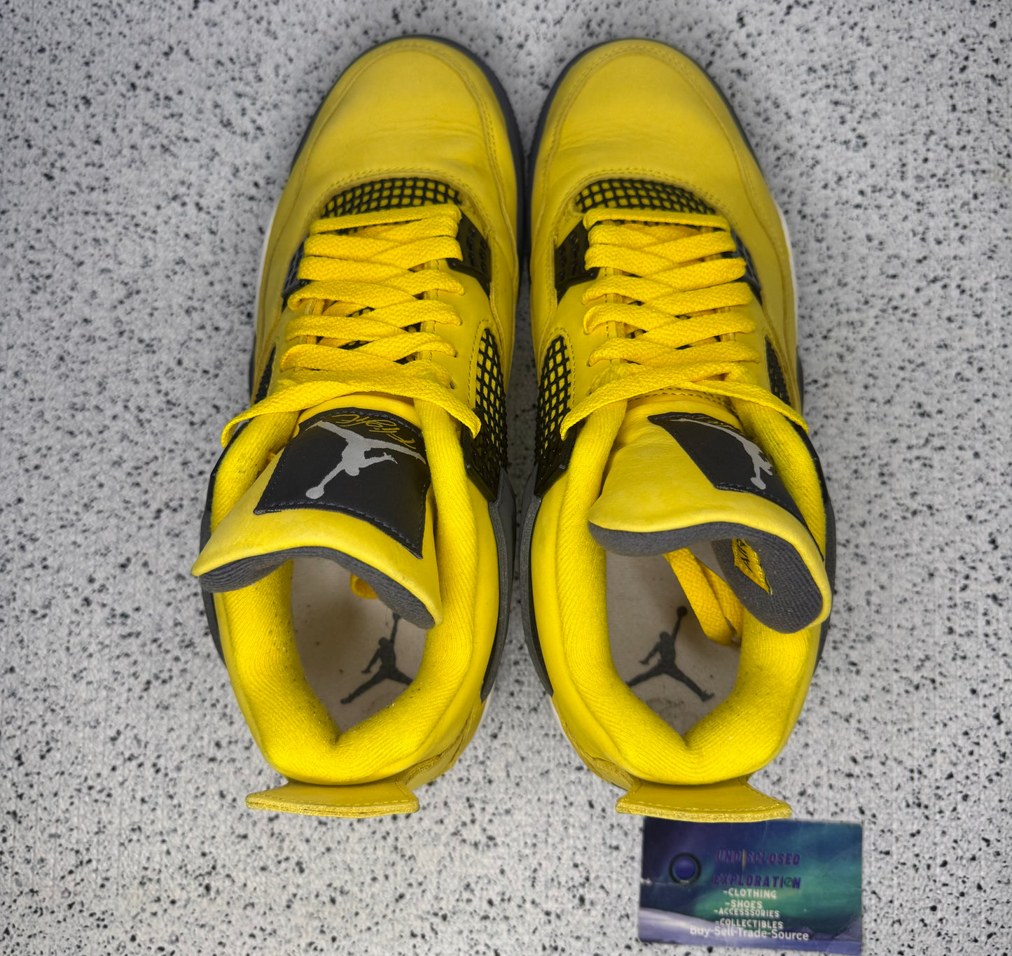 Jordan 4 Lightning 9.5 Men/11 Women “Preowned”