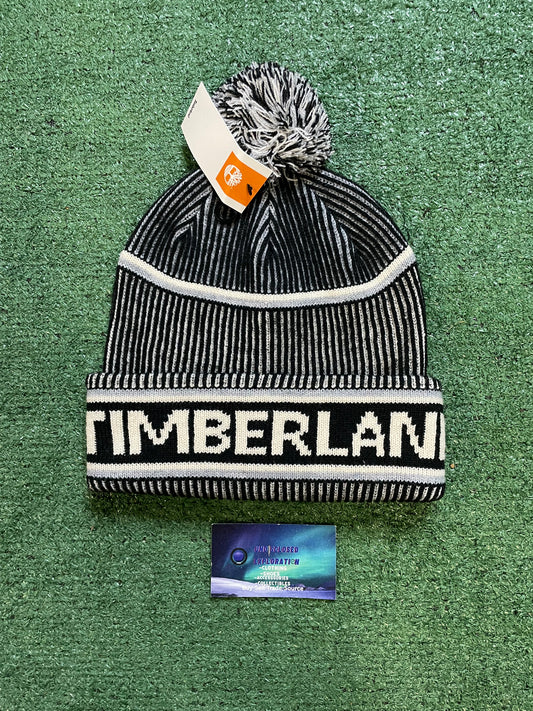Timberland stadium black and white beanie