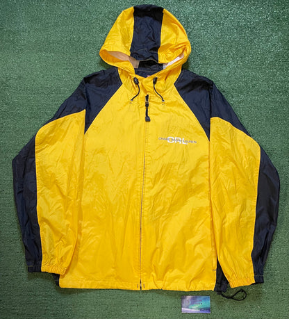 Vintage 1990s CHAPS Ralph Lauren yellow windbreaker jacket