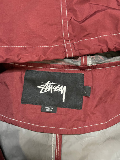 Stüssy Contrast Stitch Parka maroon jacket
