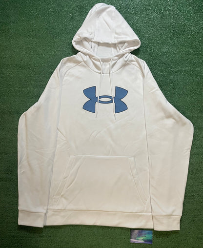 Under Armour Big logo blue and white hoodie