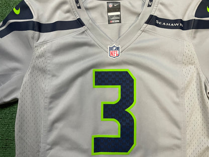 Nike Seattle Seahawks Russell Wilson #3  grey jersey
