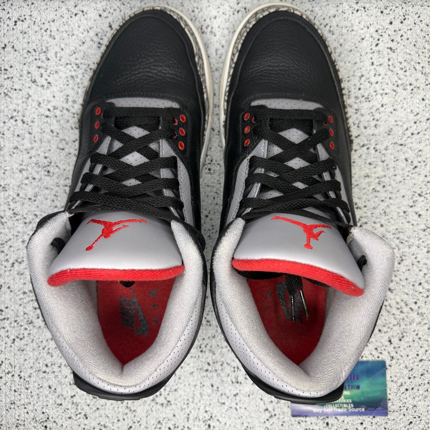 Jordan 3 Black Cement 2018 12 Men/13.5 Women “Preowned”