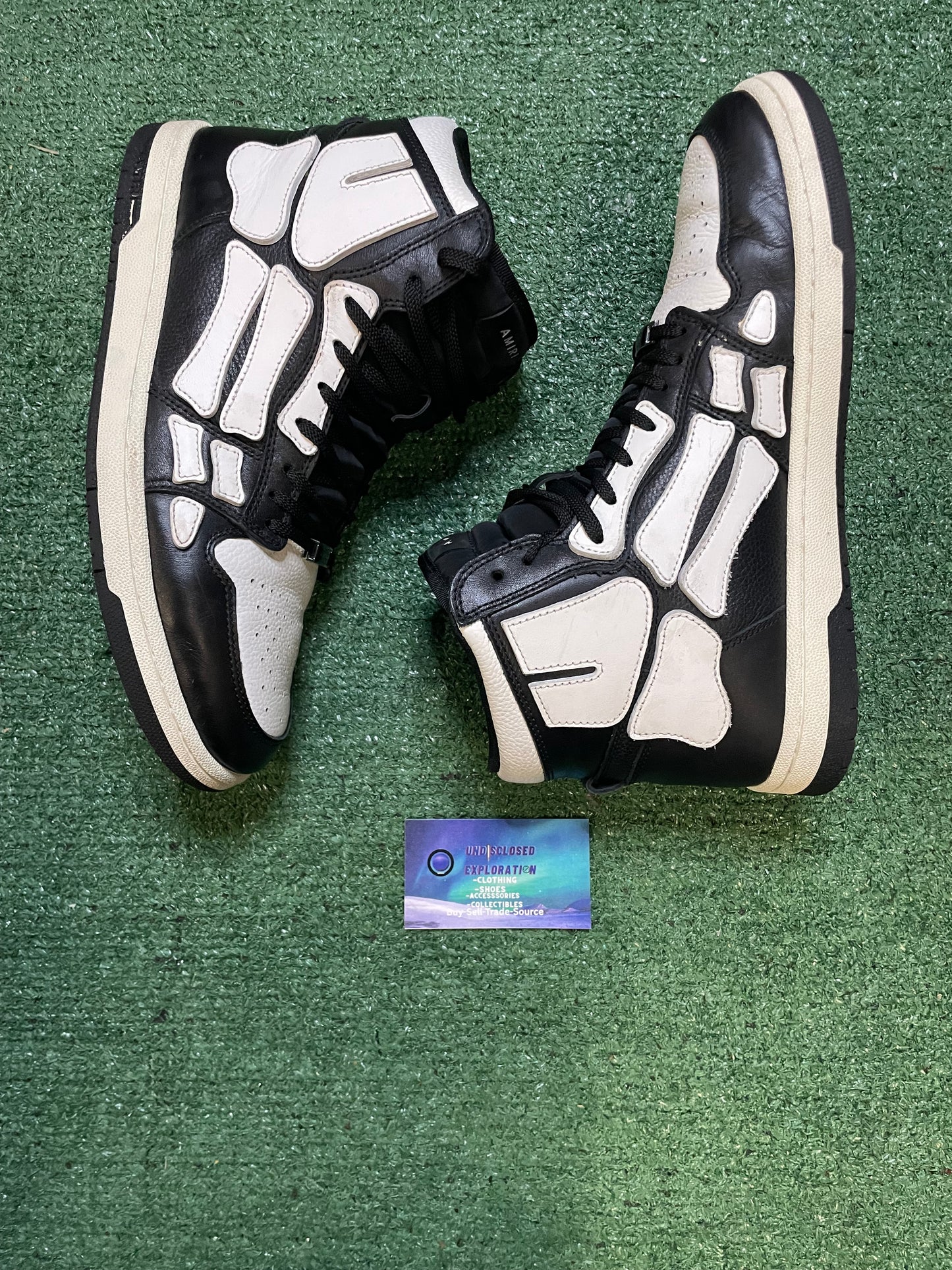 Amiri skel top high black white size 11men/12.5women(EU 44)