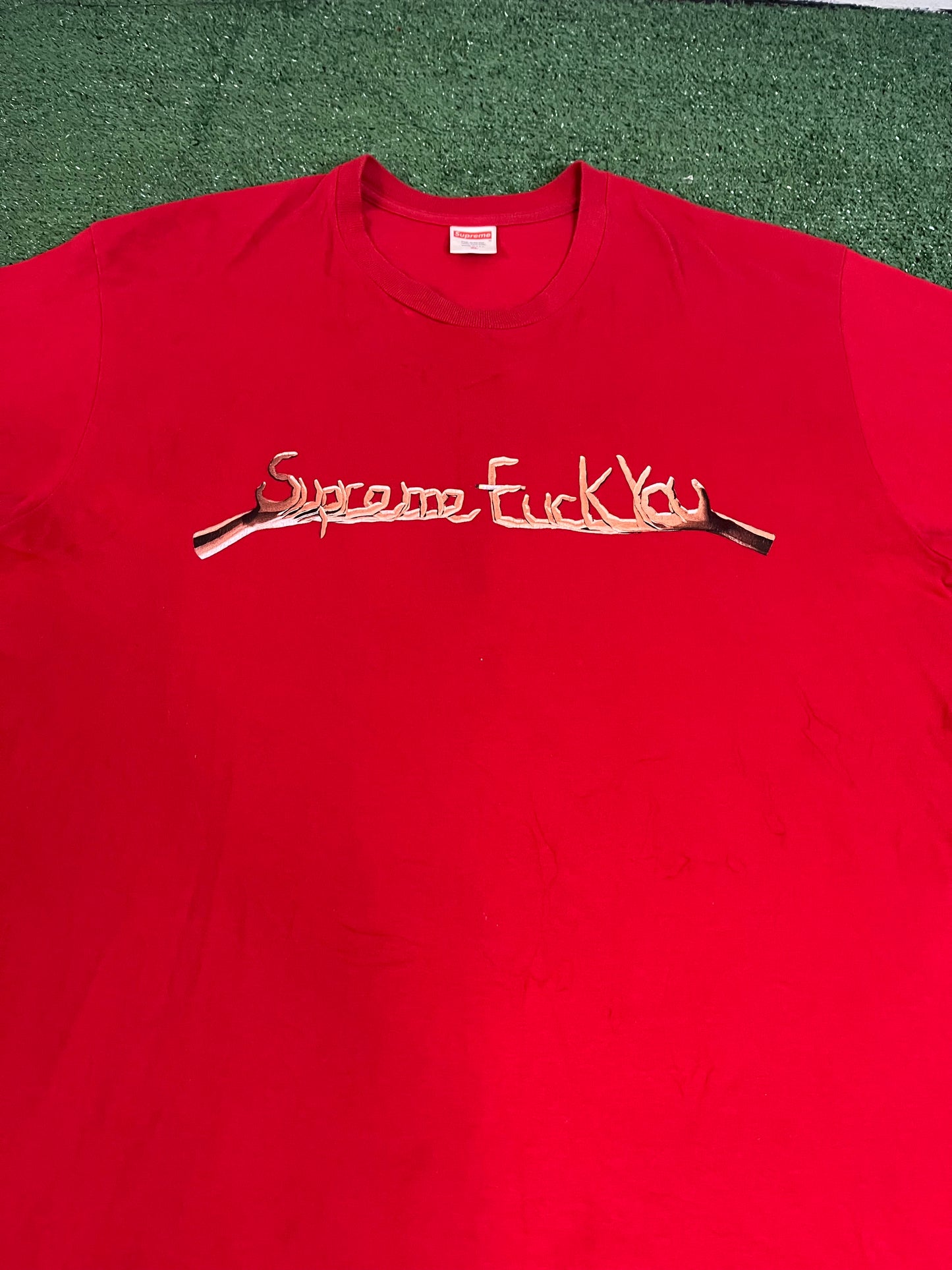 Supreme f*ck you red tee