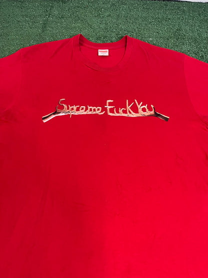 Supreme f*ck you red tee