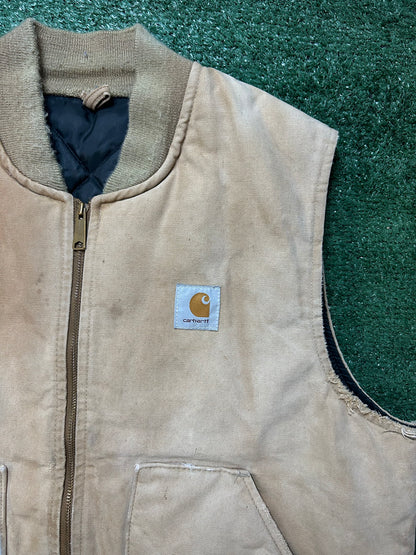 Vintage 1990s Carhartt tan vest