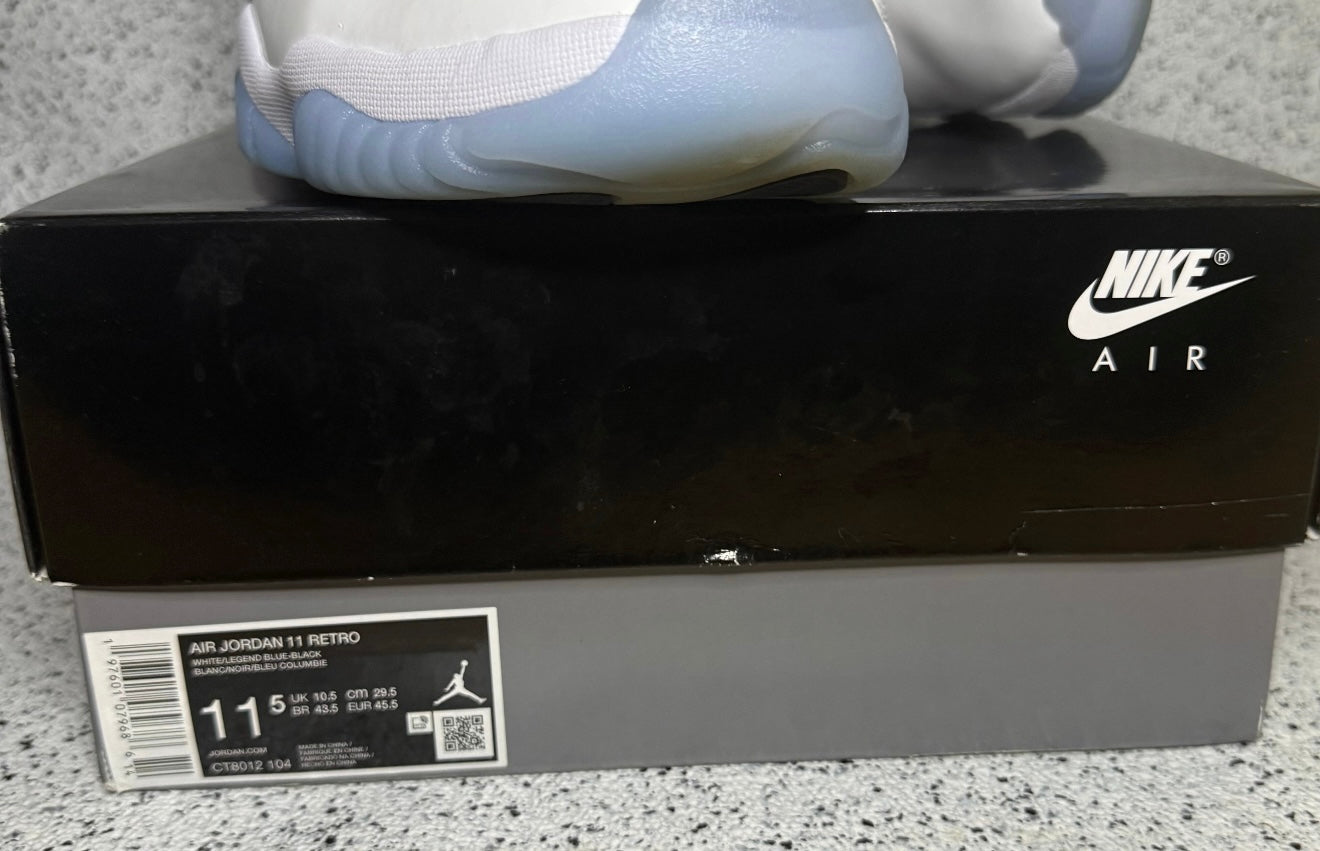 Jordan 11 Legend Blue 11.5 Men/13 Women “Preowned”