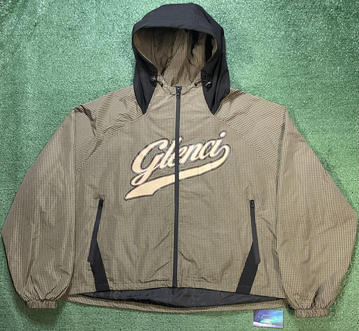 GV Gallery raspberry hills brown Glenci Plaid Windbreaker Jacket