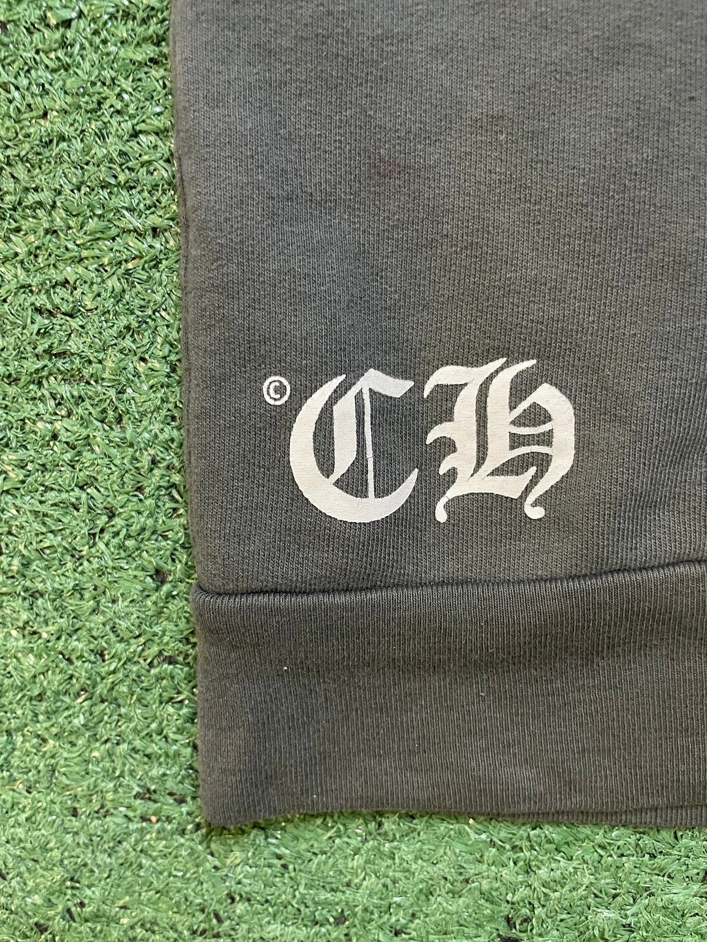 Vintage Chrome Hearts grey zip up hoodie