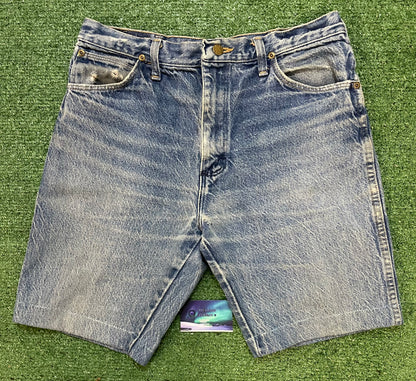 Vintage 1980s Rustler legendary gold blue jean shorts