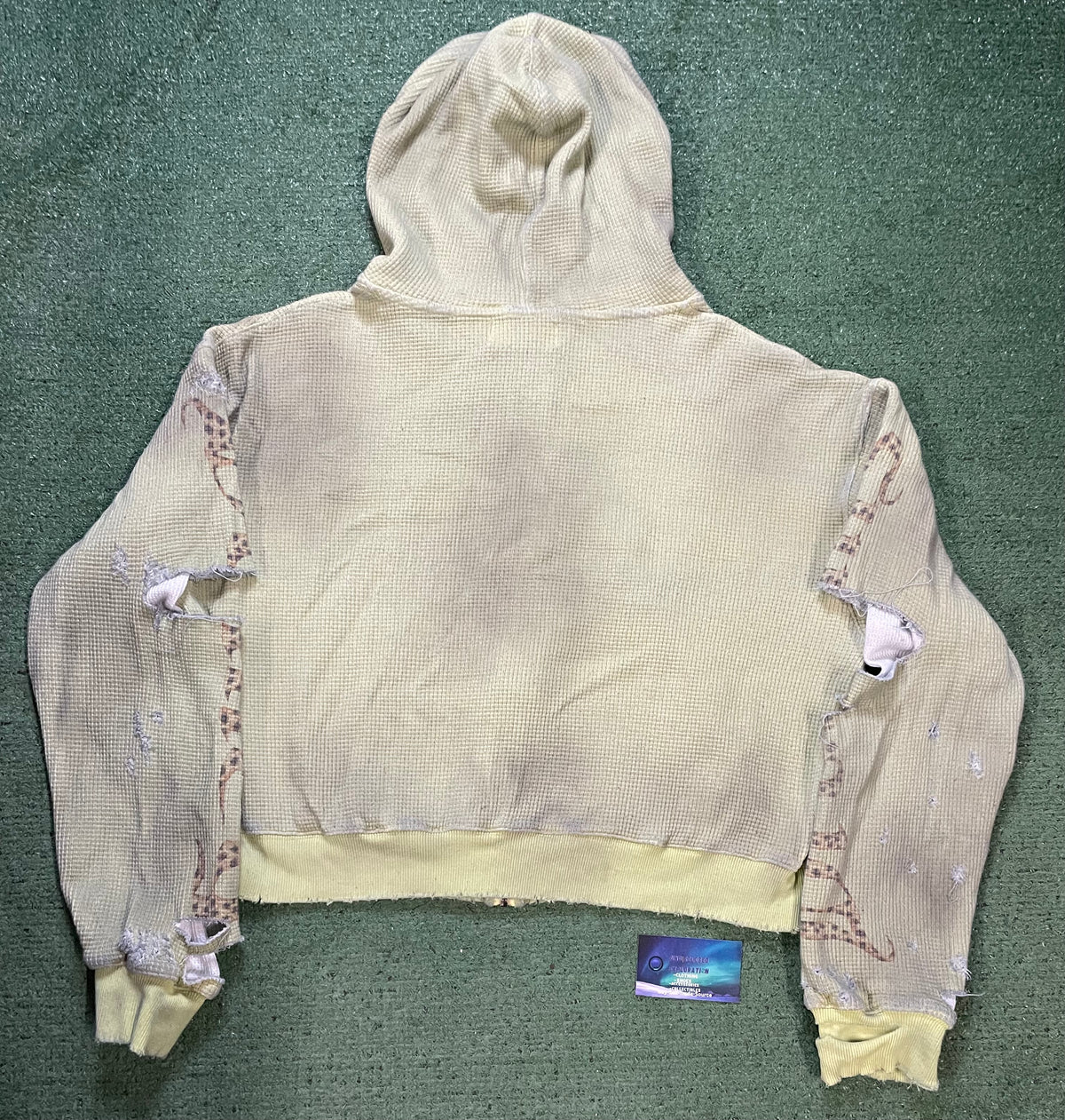 Vale Forever Valley Dreams Hack green thermal knit zip up hoodie