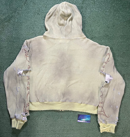 Vale Forever Valley Dreams Hack green thermal knit zip up hoodie