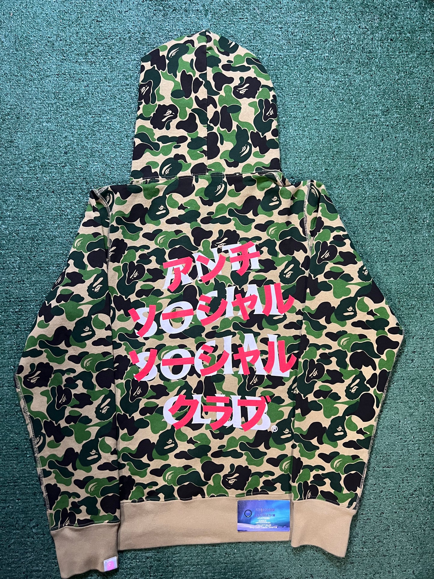 Bape X Anti social social club abc camo hoodie