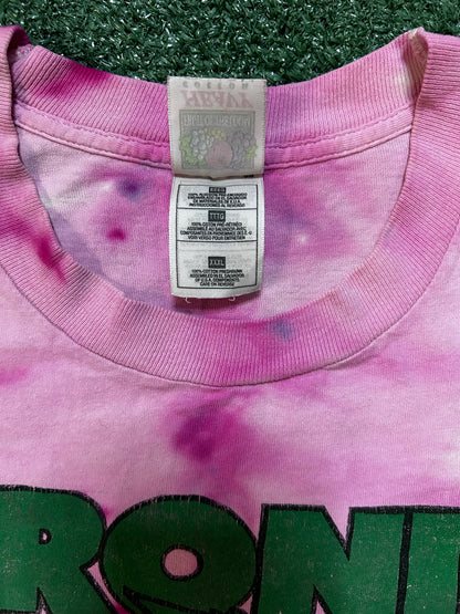 Vintage 1990s Cronic the hemp hog highly intense hooked on cronic double sided tie dye tee