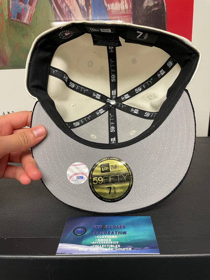 New York Yankees cream American flag fitted hat