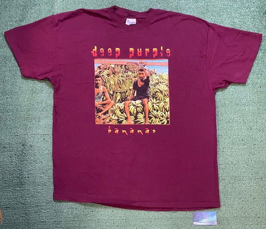 Vintage 2000s deep purple bananas tour tee