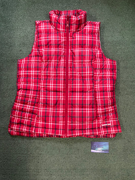 Lands end plaid vest