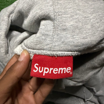 Supreme Cutout Letters Heather Grey Hoodie