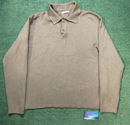 ZARA beige longsleeve polo