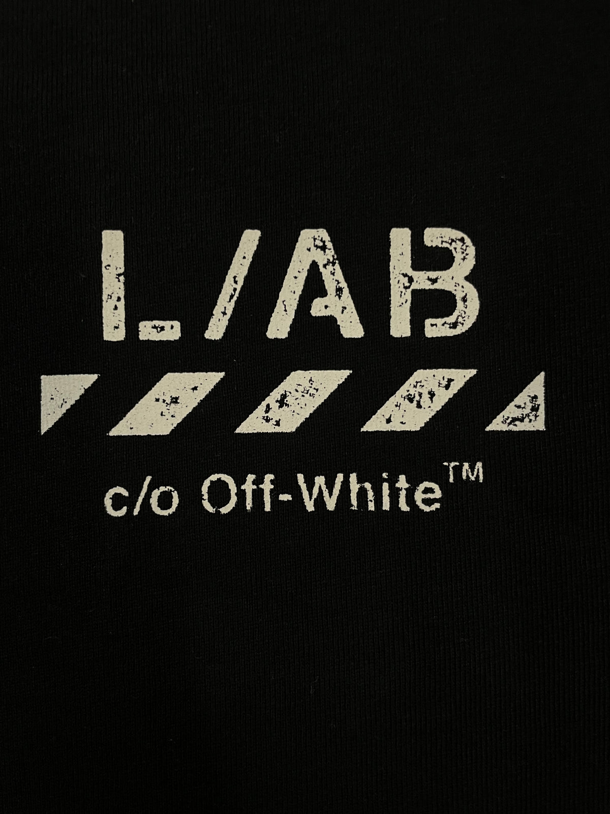 L/AB c/o Off-White Diagonal Oversized Tee